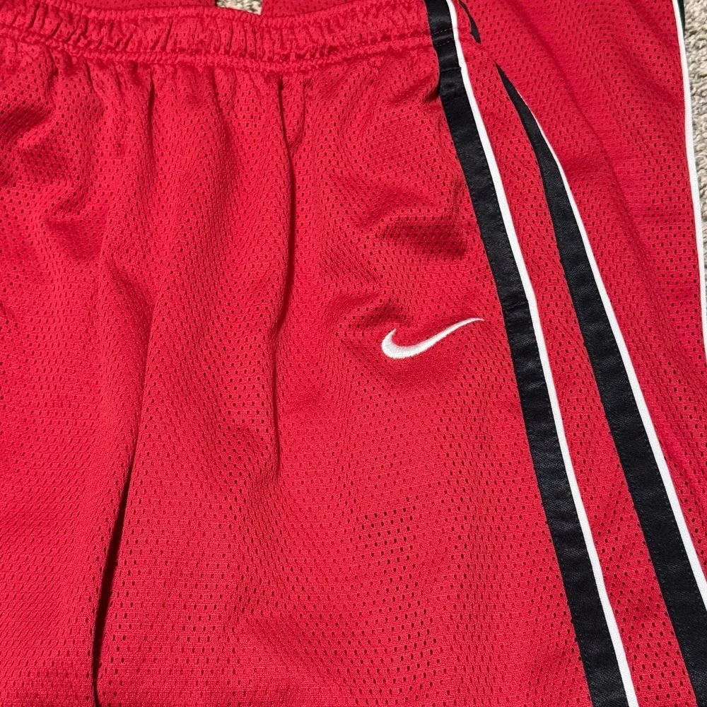 Nike Track Pants Youth Large Red Mesh Athletic‎ Joggers Swoosh Kids Y2K